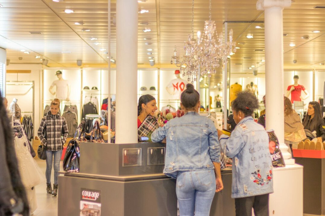 security guard in shopping mall
