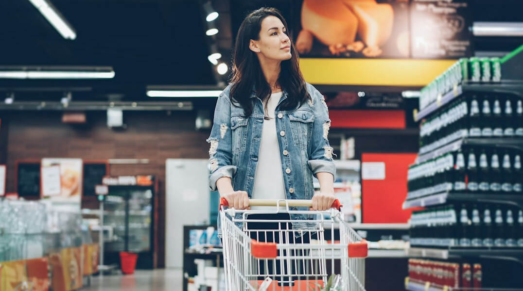 woman shoplifting in store